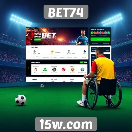 Acessibilidade e design do site BET74